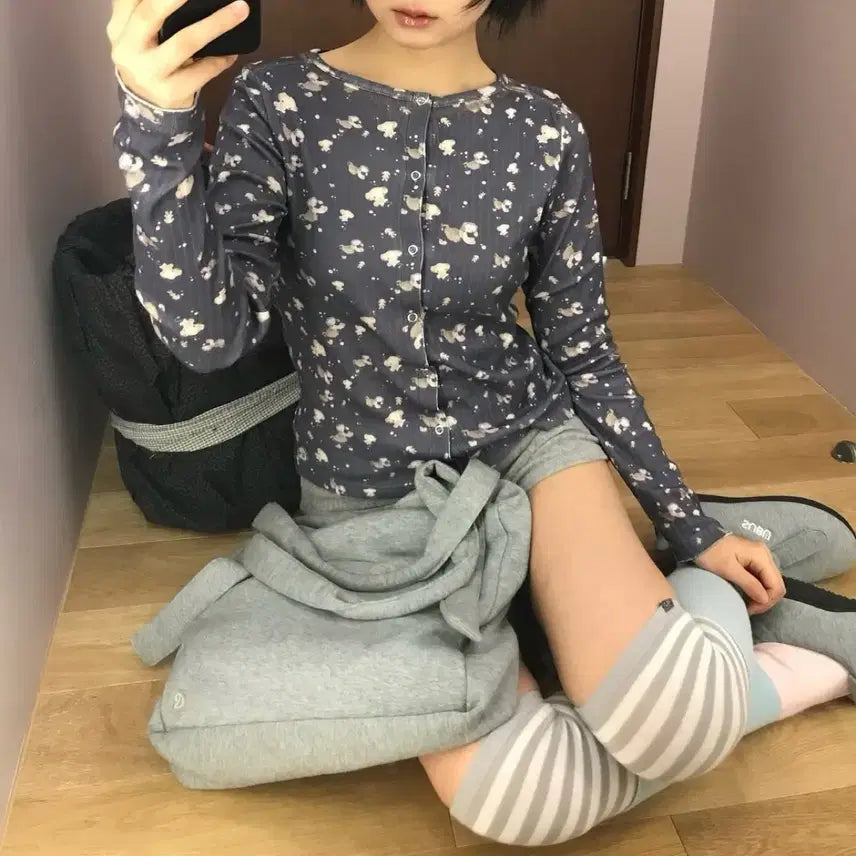 [SOLD OUT] 코이세이오 코튼 커들 롱슬리브 네이비