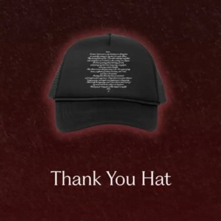[BUNJANG] Jennie 1st Anniversary Ruby Thank You Hat / 제니 1주년 루비 팝업 땡큐햇 thankyou hat 원가 양도
