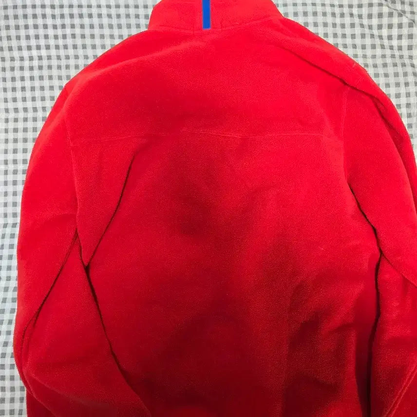 [BUNJANG] Polo Fleece Half Button Red XL / 폴로 플리스 하프버튼 레드 xl