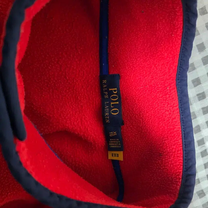 [BUNJANG] Polo Fleece Half Button Red XL / 폴로 플리스 하프버튼 레드 xl