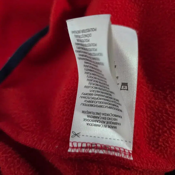 [BUNJANG] Polo Fleece Half Button Red XL / 폴로 플리스 하프버튼 레드 xl