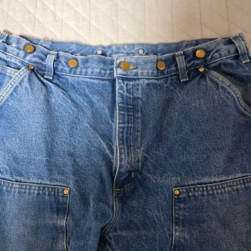 [BUNJANG] Carhartt B07 DNM Denim Pants / [40X30] 빈티지 칼하트 더블니 B07 DNM 데님팬츠 스테인 B14