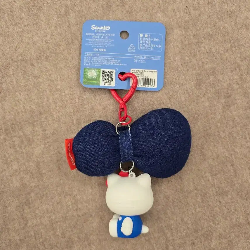 [SOLD OUT] 헬로키티 데님 리본 피규어 키링