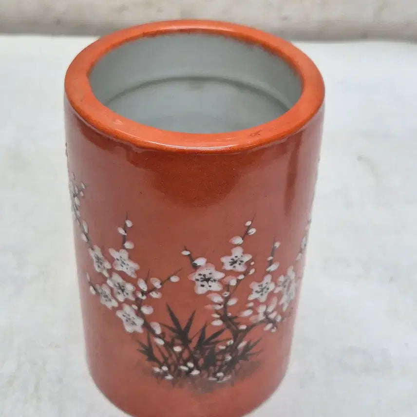 [BUNJANG] Antique Plum Blossom Ceramic Pencil Case / [도자기공주 골동품] 매화문 도자기 필통 (479번) +++