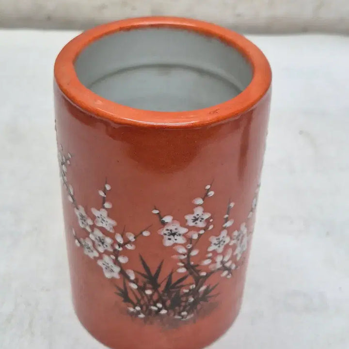 [BUNJANG] Antique Plum Blossom Ceramic Pencil Case / [도자기공주 골동품] 매화문 도자기 필통 (479번) +++