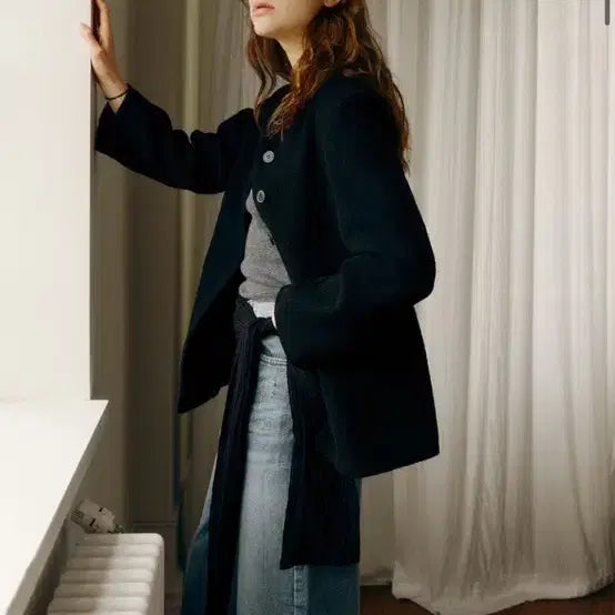 [BUNJANG] Joy Gryson Cream Boucle Tweed Jacket / 조이그라이슨 자켓 블랙 Cream Boucle Tweed Jacket K