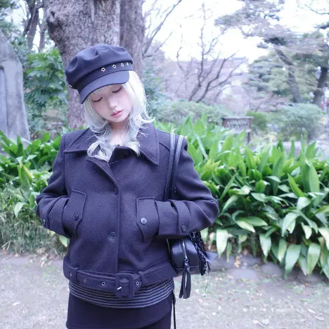 [BUNJANG] Myorung Zero Belt Short Coat / 묘랑 제로 벨트 숏 코트 (2color) 새상품