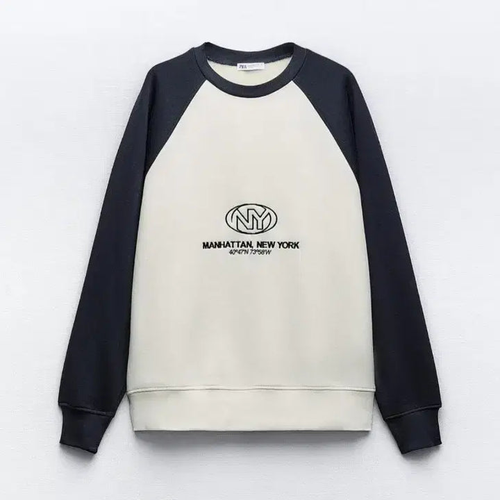 [BUNJANG] ZARA Embroidered Text Sweatshirt / 자라 자수 텍스트 스웨트셔츠