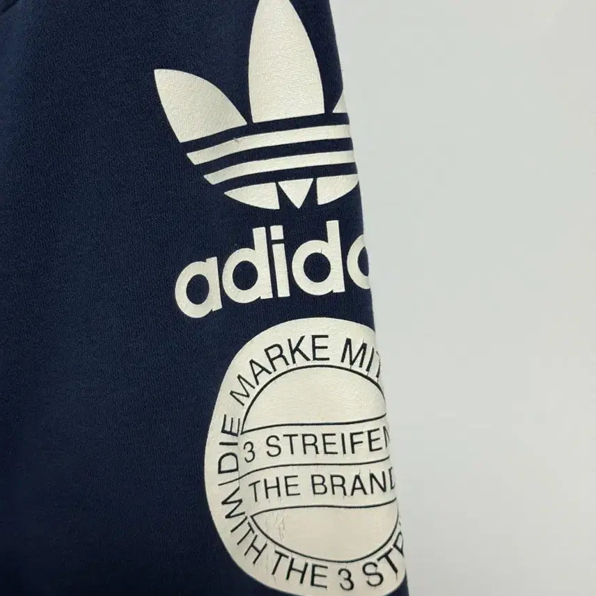 [BUNJANG] Adidas Navy Fleece Sweatshirt 105 / 아디다스 네이비 기모 맨투맨 105