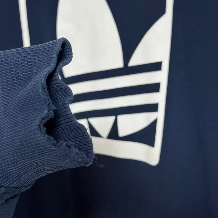 [BUNJANG] Adidas Navy Fleece Sweatshirt 105 / 아디다스 네이비 기모 맨투맨 105
