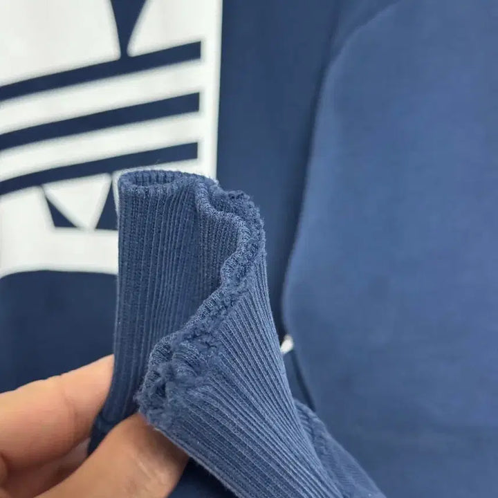 [BUNJANG] Adidas Navy Fleece Sweatshirt 105 / 아디다스 네이비 기모 맨투맨 105