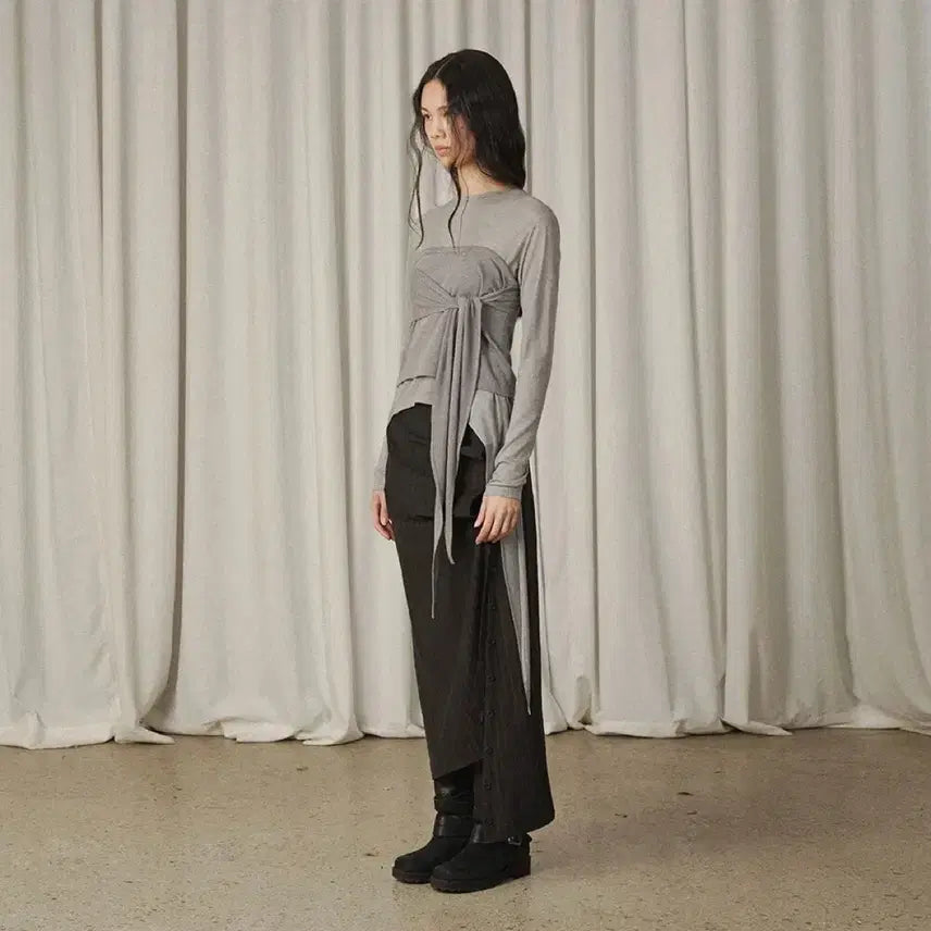 [BUNJANG] Verso Knot-Tie Round T-shirt / (새상품)베르소 knot-tie round t-shirt