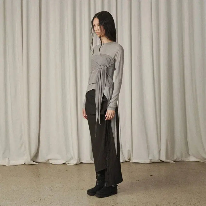 [BUNJANG] Verso Knot-Tie Round T-shirt / (새상품)베르소 knot-tie round t-shirt