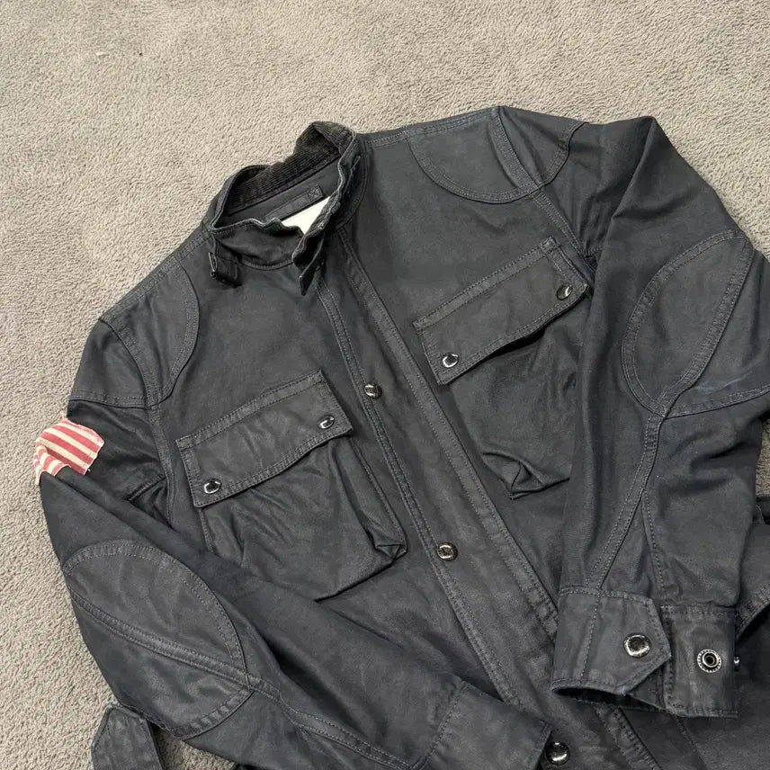 [BUNJANG] Denim &amp; Supply XS Oil Cloth Belted Jacket / [정품/XS] 데님앤서플라이 오일클로쓰 벨티드 자켓