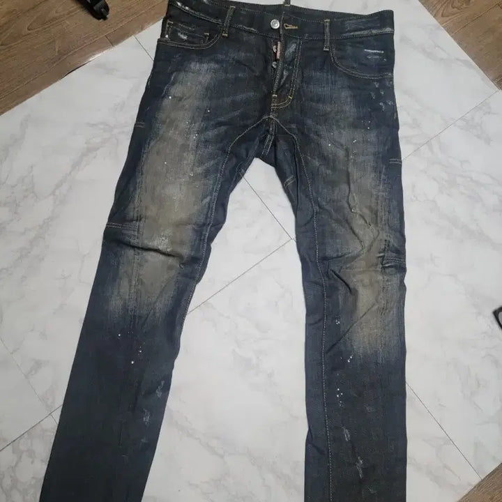 [BUNJANG] Dsquared2 Green Wash Denim Jeans / 디스퀘어드2 녹워싱 데님 청바지 46