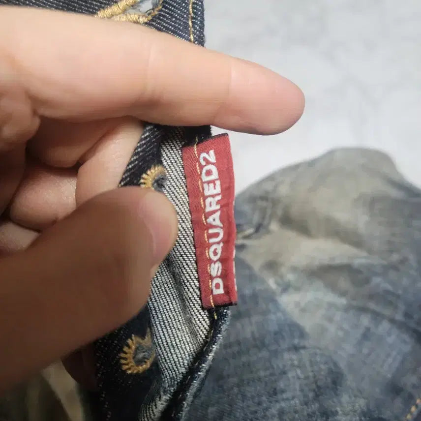 [BUNJANG] Dsquared2 Green Wash Denim Jeans / 디스퀘어드2 녹워싱 데님 청바지 46