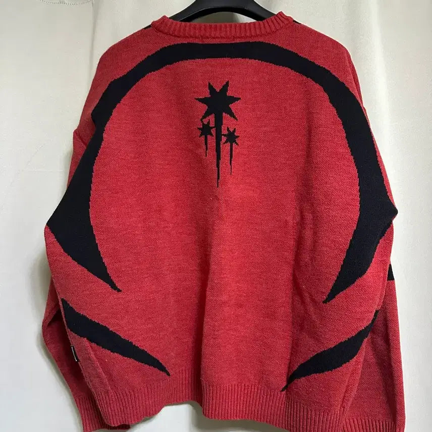 [BUNJANG] Nice Ghost Club 3 Stars Big Knit Sweater / 100) 나이스 고스트클럽 3스타즈 빅니트