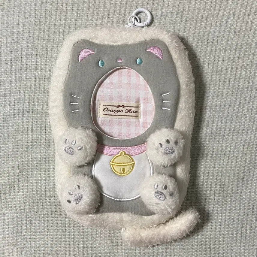 [BUNJANG] Gray Cat Doll Photocard Holder / 회색 고양이 인형 파우치 포카홀더 양도 판매