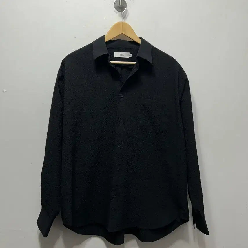 [BUNJANG] DEEF HOUSE Black Embossed Long Sleeve Shirt (L) / DEEF HOUSE블랙 엠보싱 긴팔 셔츠 L