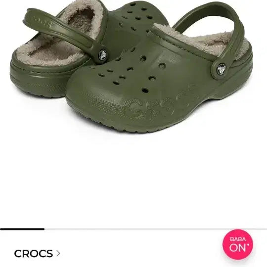 [BUNJANG] Crocs Baya Lined Clog Slippers (240mm) / 크록스 바야 클로그 털실내화 샌들 240