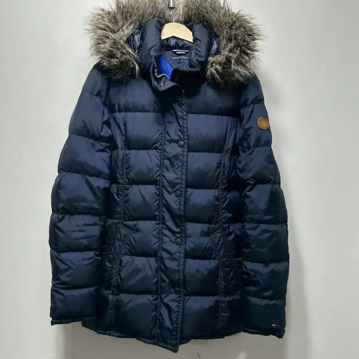 [BUNJANG] Tommy Hilfiger Navy Fur Hooded Padded Jacket (S) Women&