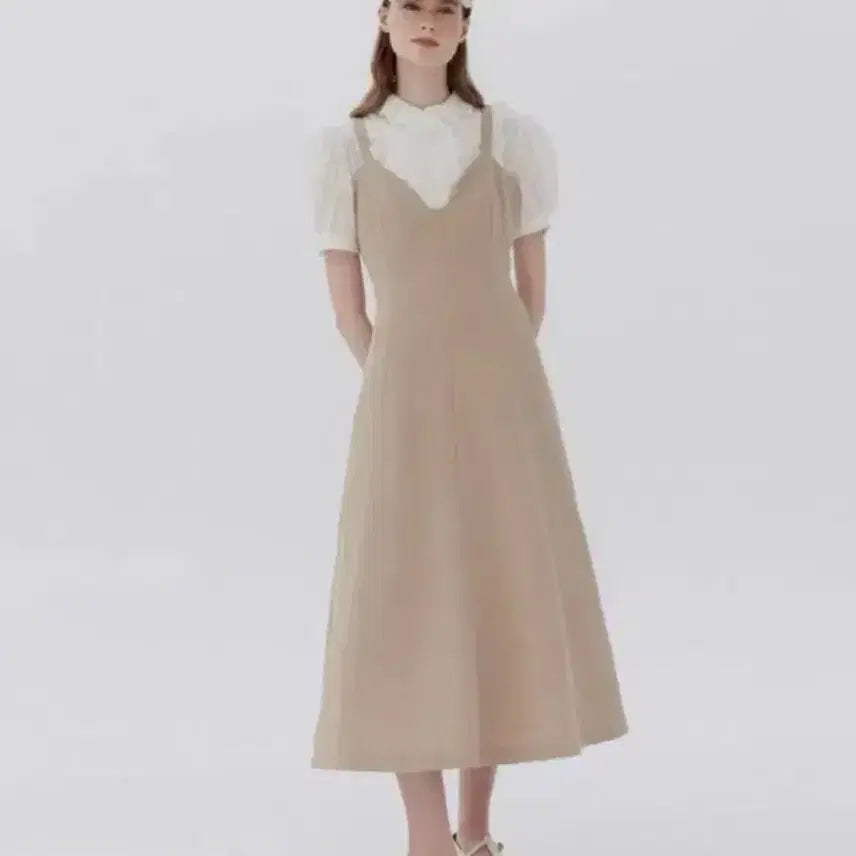 [SOLD OUT] 앤유 [N]DARANGSWI Tube top dress (Beige)