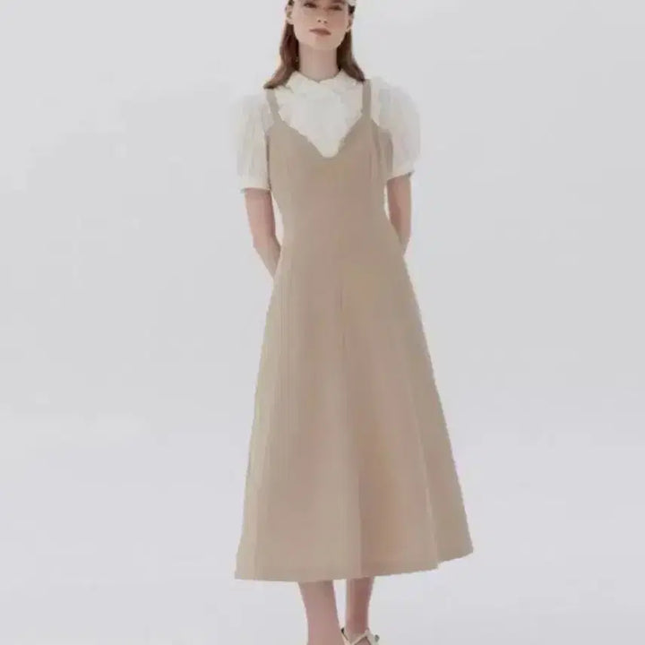 [SOLD OUT] 앤유 [N]DARANGSWI Tube top dress (Beige)