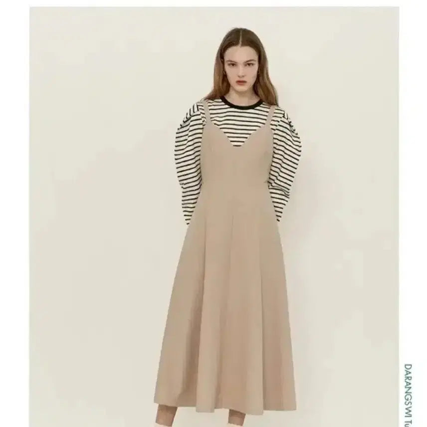 [SOLD OUT] 앤유 [N]DARANGSWI Tube top dress (Beige)