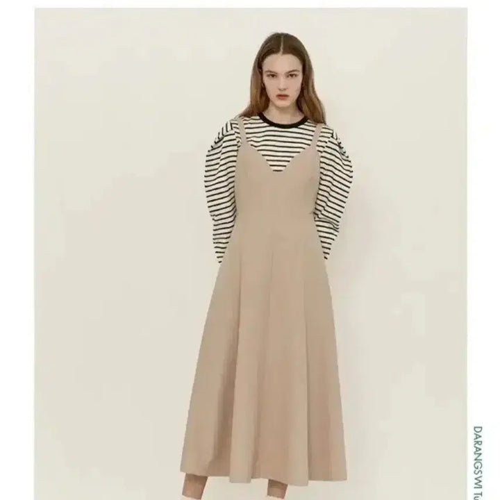 [SOLD OUT] 앤유 [N]DARANGSWI Tube top dress (Beige)