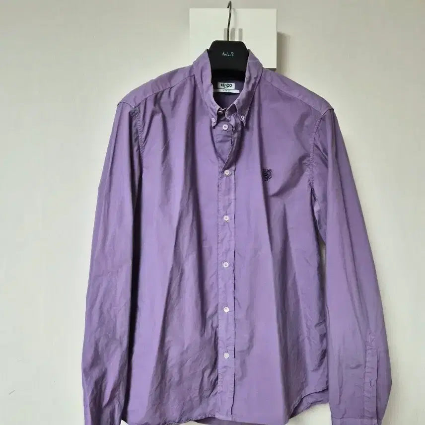 [BUNJANG] KENZO Long Sleeve Shirt / KENZO 겐조 퍼플 긴팔 셔츠 43(슬림105)