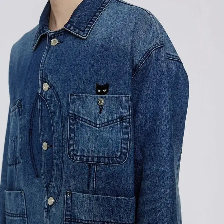 [SOLD OUT] 송지오 지제로 팬서 크레센트 데님 트러커 M