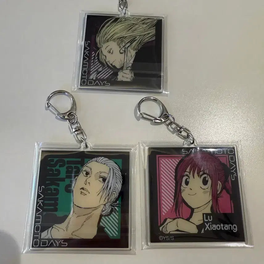 [BUNJANG] Sakamoto Days Shishiba Loo Keyring Bundle Set / 택포)사카모토 데이즈 양면 키링 시시바 루 일괄판매