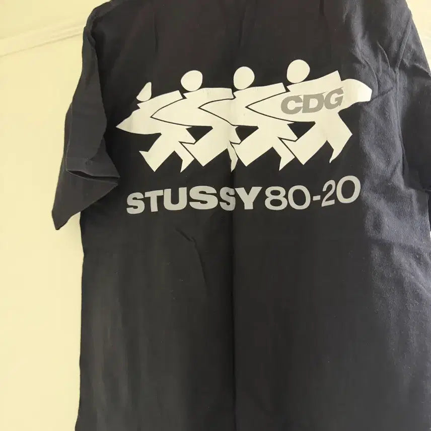 [BUNJANG] Stussy CDG Black T-Shirt / 스투시 CDG 블랙 반팔 티셔츠