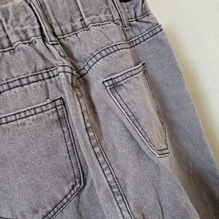 [BUNJANG] Gray Wide Denim Pants / 그레이 와이드 데님 팬츠