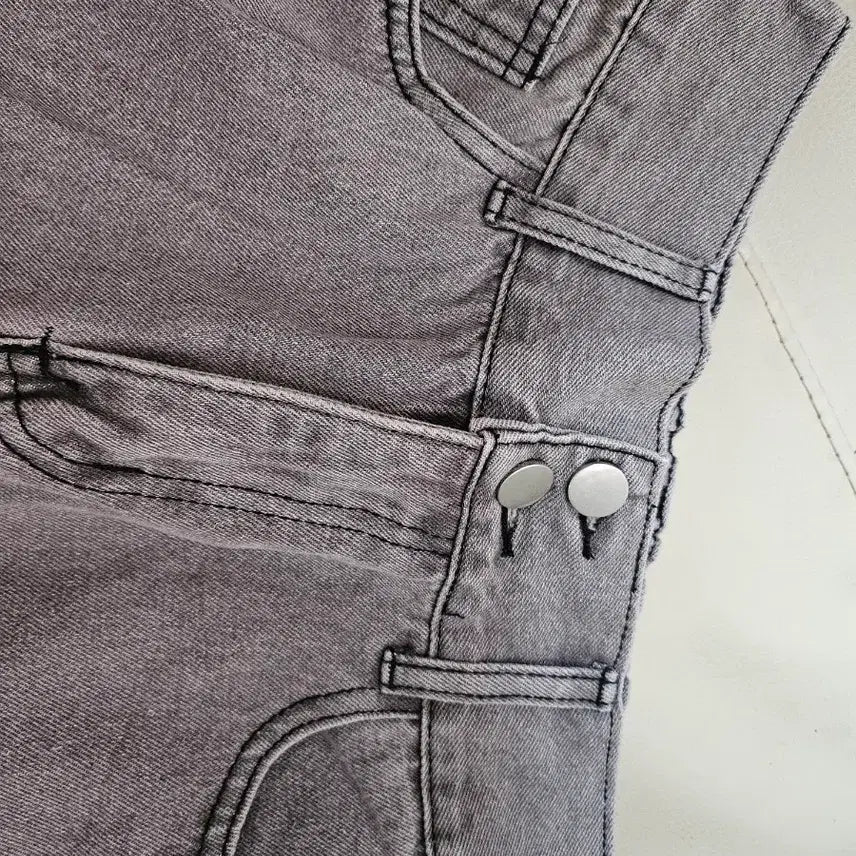 [BUNJANG] Gray Wide Denim Pants / 그레이 와이드 데님 팬츠