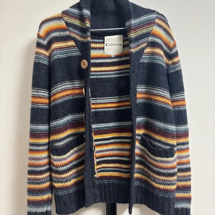 [BUNJANG] Striped Knit Cardigan / 니트 스트라이프 가디건