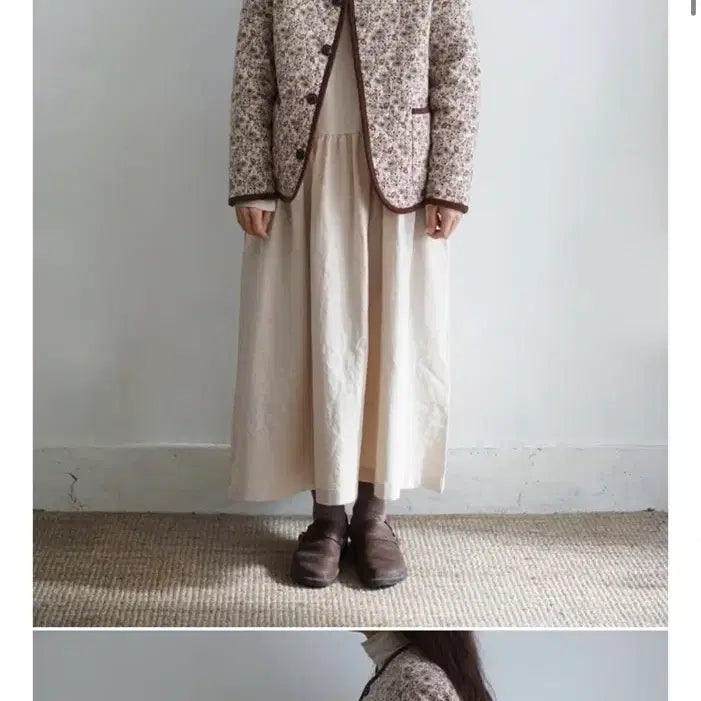 [BUNJANG] Home Fabric Reversible Quilted Jacket / 가정식패브릭 양면 퀼팅자켓
