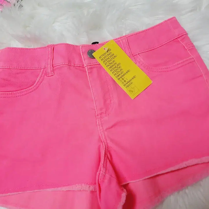 [BUNJANG] Hot Pink Denim Shorts / 핫핑크 데님 반바지 수입