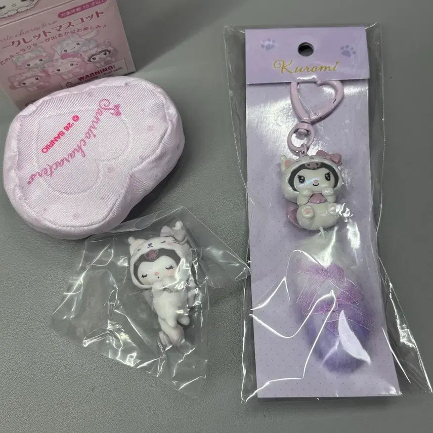 [BUNJANG] Kuromi Milky Koneko Cat Bundle Set Tail Keychain / 쿠로미 밀키 코네코 고양이 일괄 꼬리 키링