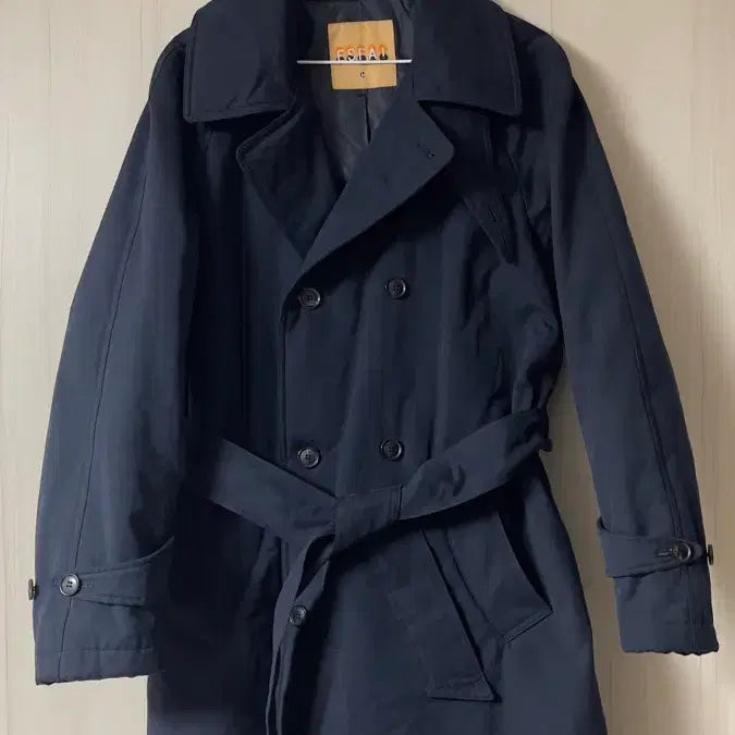 [BUNJANG] ESFAI Warming Robe Padded Coat Navy / 에스파이(ESFAI) 워밍 로브 패딩 코트 네이비