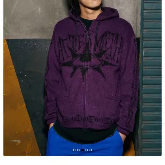 [BUNJANG] Kasina Aftermath Mohair Hooded Zip-up / 카시나 애프터매스 모헤어 후드집업