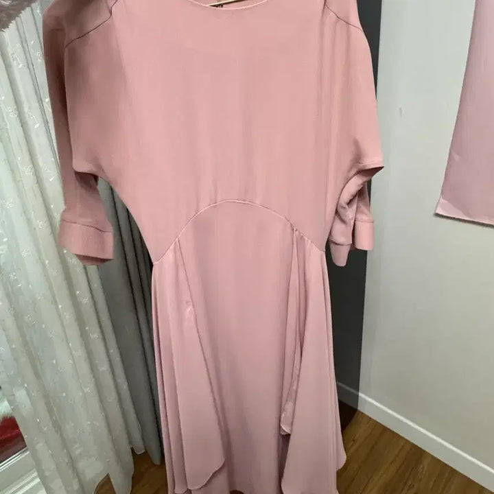 [BUNJANG] Dry Flower Pink Flare Dress (S) / 핑크 플레어 원피스 S