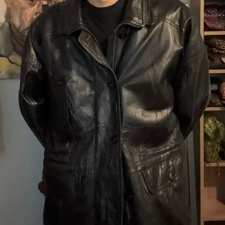[BUNJANG] BEER BLASTS Lambskin Double Collar Leather Jacket / BEER BLASTS Lambskin 더블 카라 레더 자켓