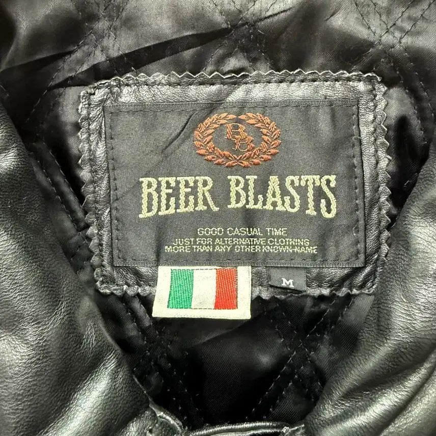 [BUNJANG] BEER BLASTS Lambskin Double Collar Leather Jacket / BEER BLASTS Lambskin 더블 카라 레더 자켓