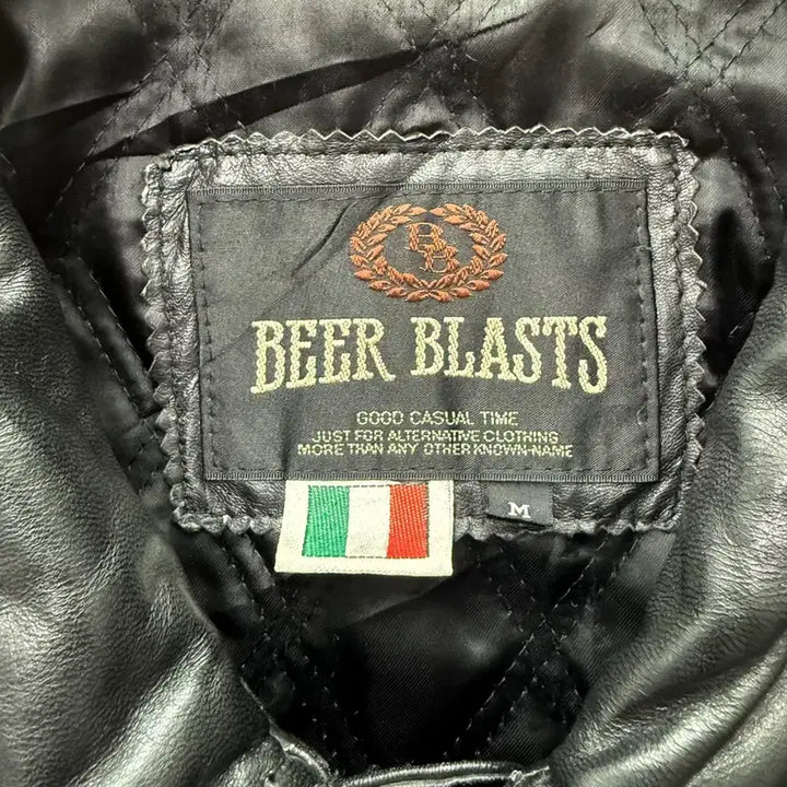 [BUNJANG] BEER BLASTS Lambskin Double Collar Leather Jacket / BEER BLASTS Lambskin 더블 카라 레더 자켓