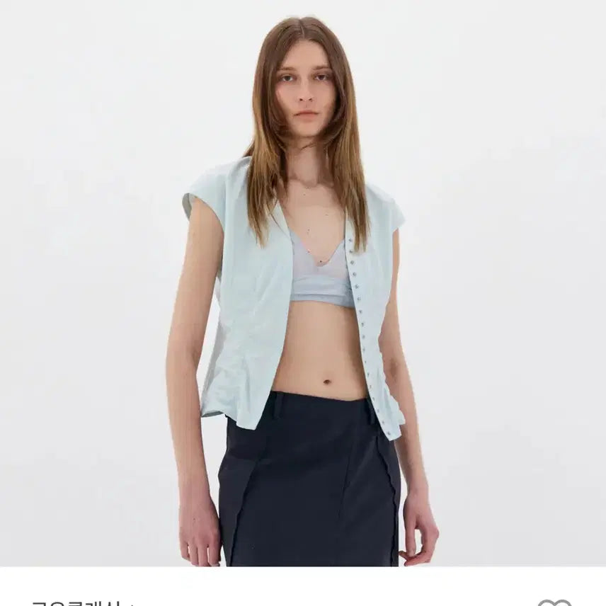 [BUNJANG] Low Classic Mint Cap Sleeve Shirt / 로우클래식 민트 캡 슬리브 셔츠