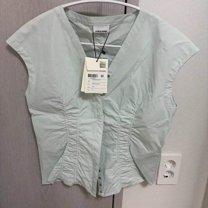 [BUNJANG] Low Classic Mint Cap Sleeve Shirt / 로우클래식 민트 캡 슬리브 셔츠