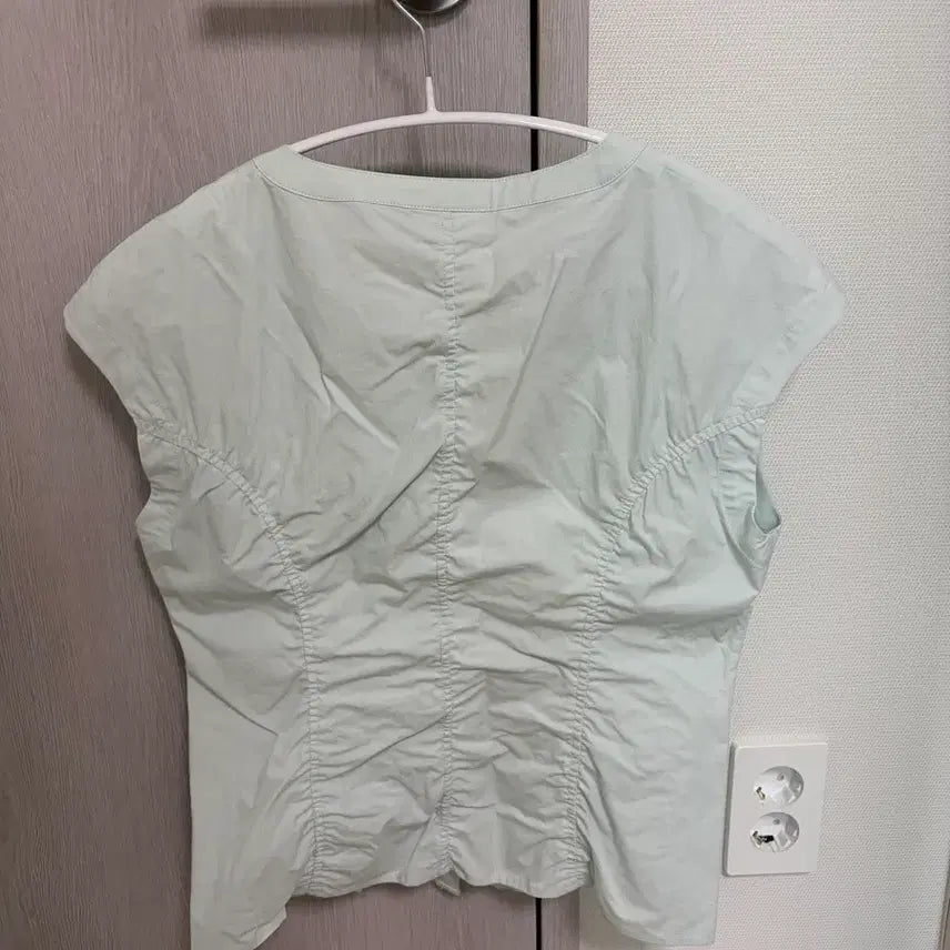 [BUNJANG] Low Classic Mint Cap Sleeve Shirt / 로우클래식 민트 캡 슬리브 셔츠