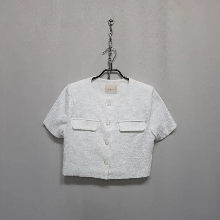 [SOLD OUT] if you 화이트 크롭 트위드 반팔 자켓