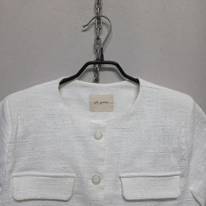 [SOLD OUT] if you 화이트 크롭 트위드 반팔 자켓